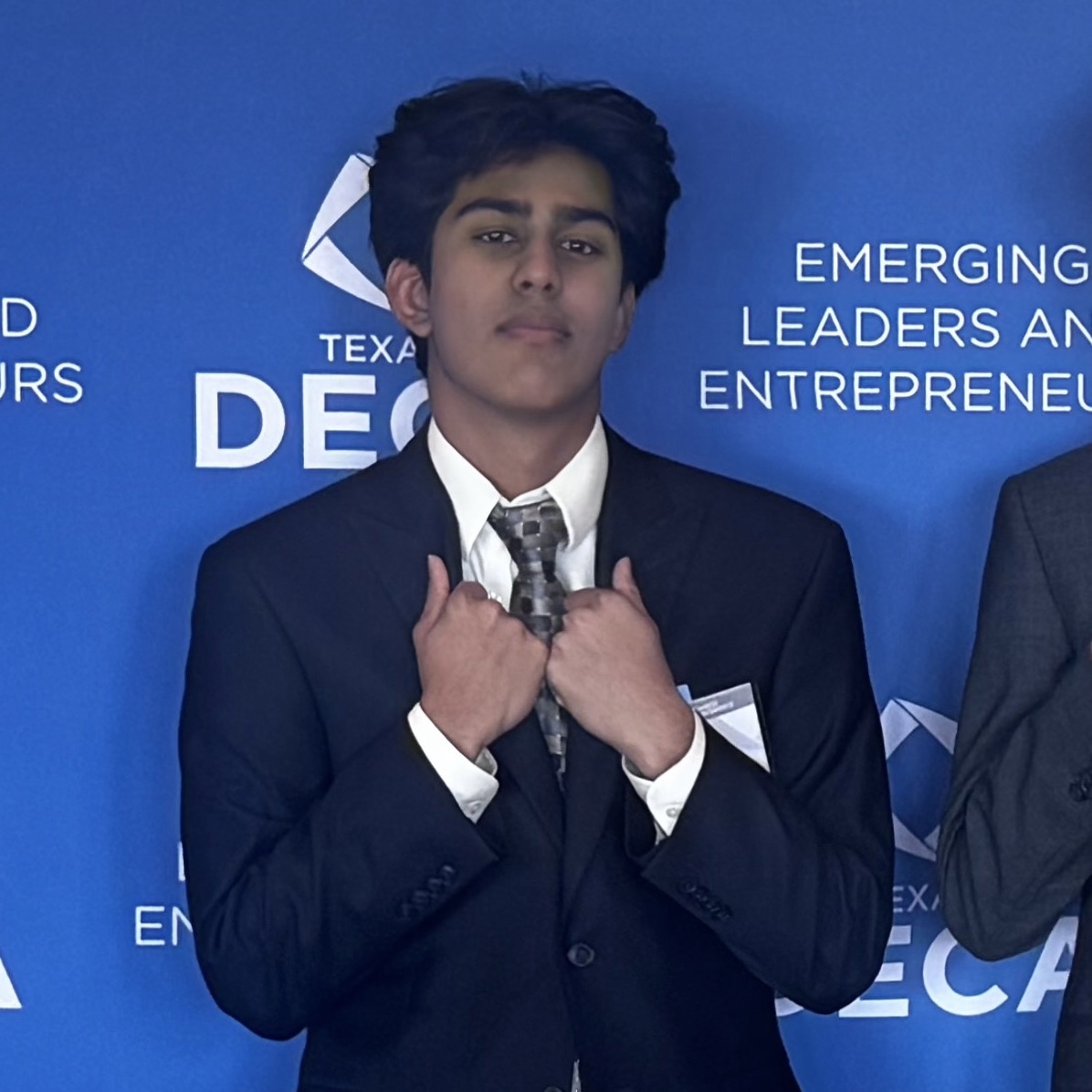Advait Johari at a Texas DECA event.